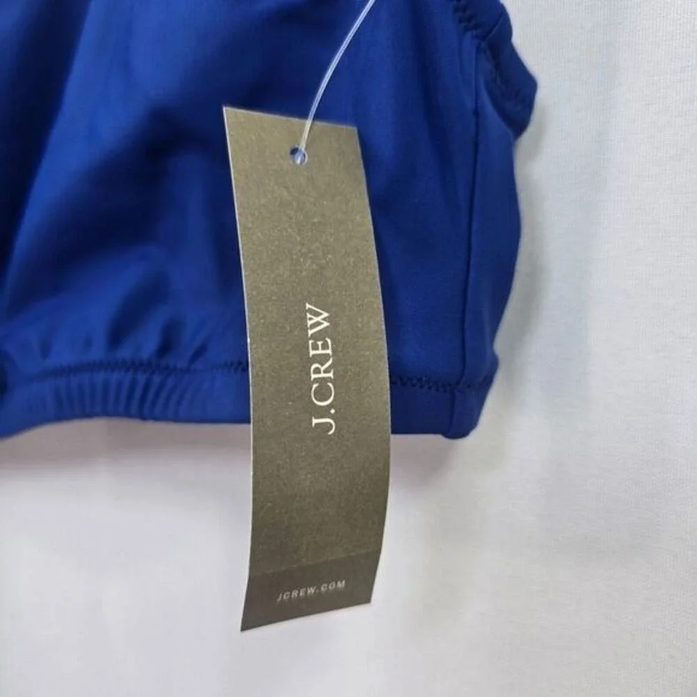 J.Crew Women Royal Blue‎ Scoop Neck Bikini Top BX611 HVI Size Medium NWT